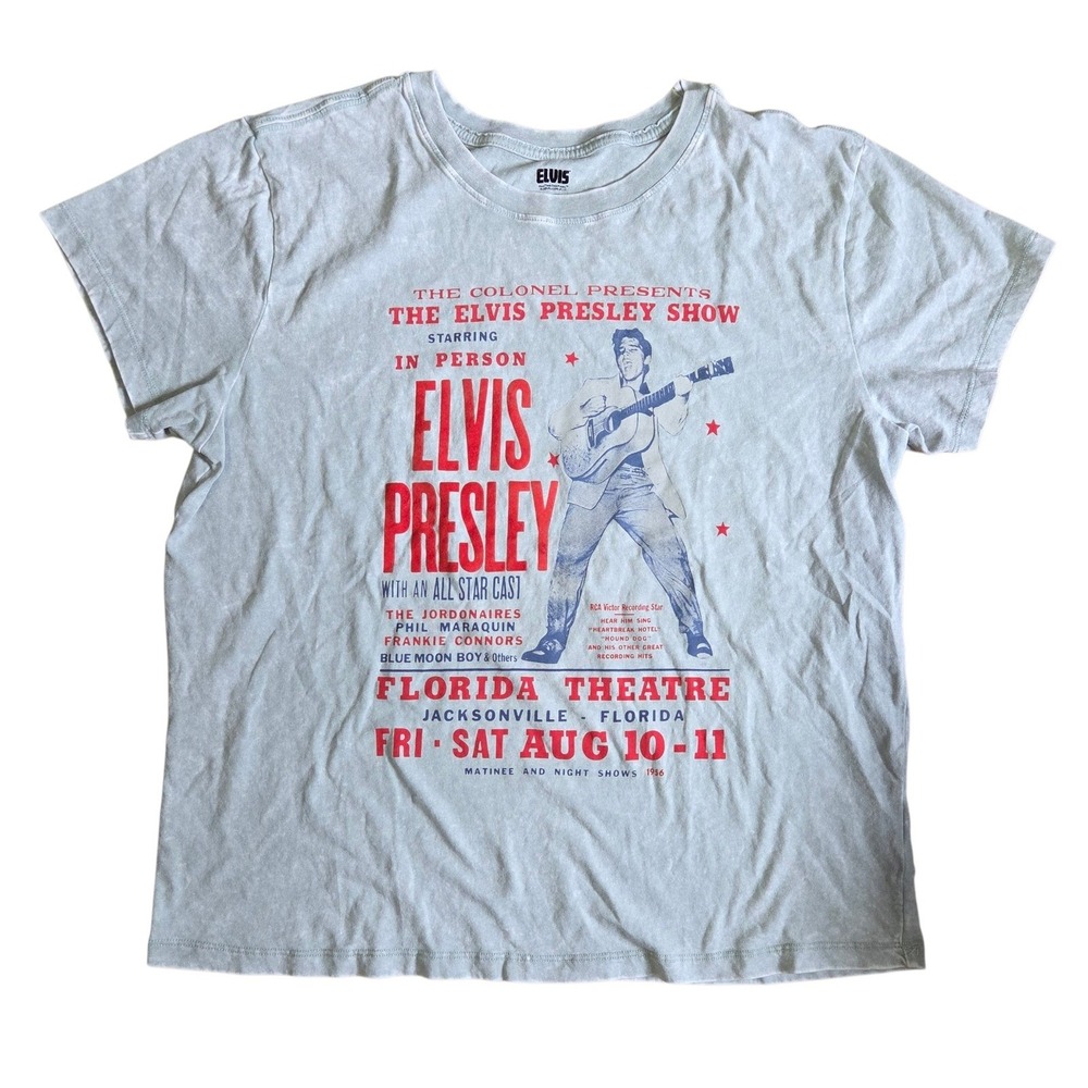 Elvis Presley Show Florida Theater Jacksonville Graphic T-Shirt Size XL